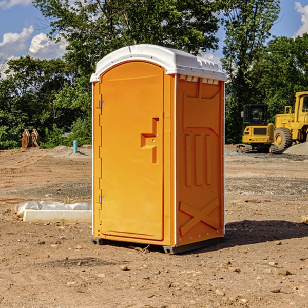 how often are the portable restrooms cleaned and serviced during a rental period in Ventana